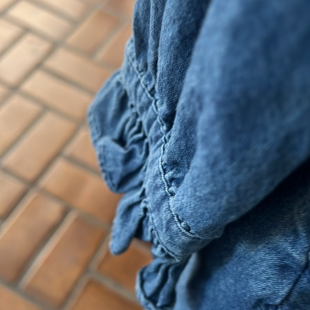 Draper James Blue Ruffle Mini Dress - Picture 5 of 6